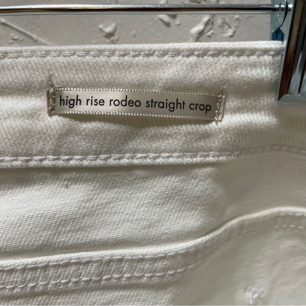 Wrangler Women's White High Rise Rodeo Straight Crop Jeans Size 16 - Picture 5 of 7